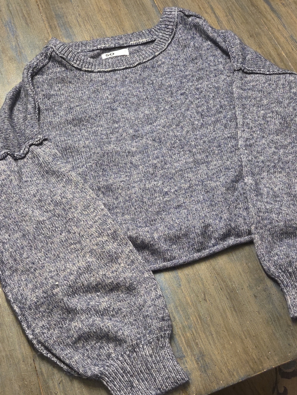 SO Heathered Blue Crewneck Sweater